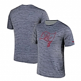 Tampa Bay Buccaneers Nike Gray Black Striped Logo Performance T-Shirt,baseball caps,new era cap wholesale,wholesale hats